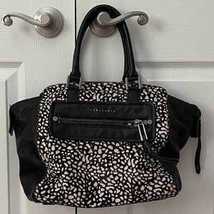 Sanctuary Leather small satchel with cowhide front panel